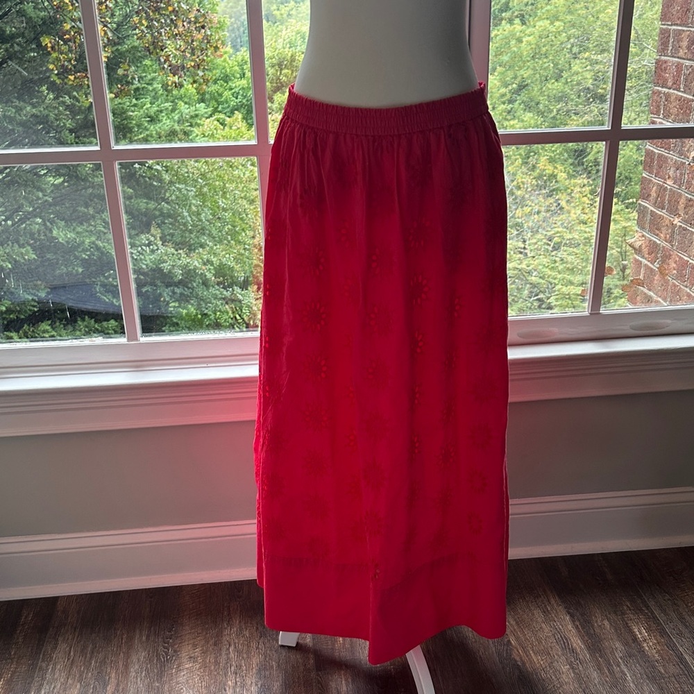 J.Crew pink eyelet Skirt